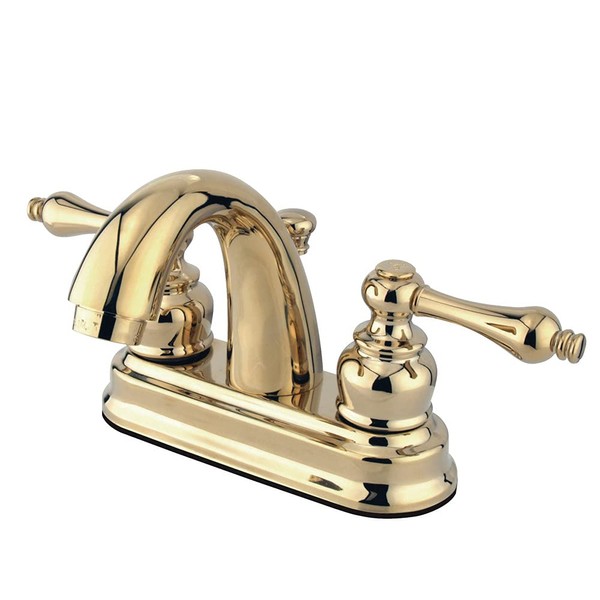 Kingston Brass KB5612AL Restoration 4-Inch Centerset Lavatory Faucet, Polished Brass