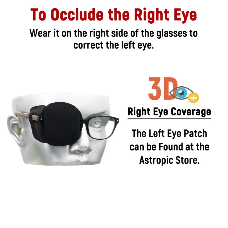 Parche para ojos astrópico de seda 3D para adultos y