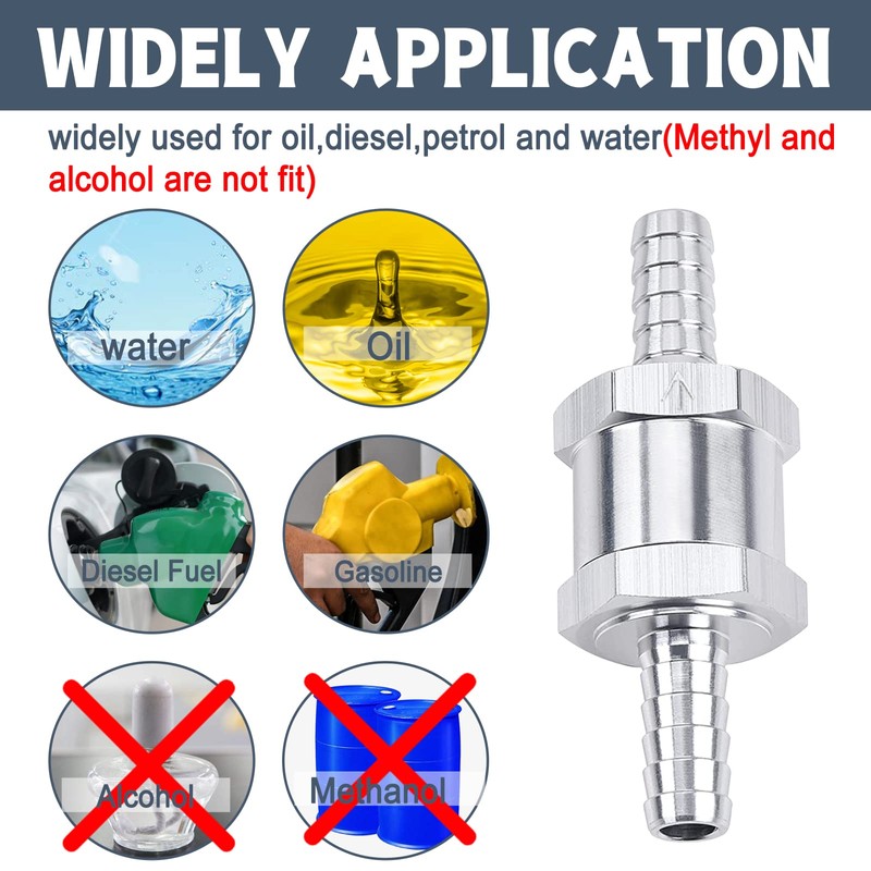 GSTP 2 Packs 5/16" 8mm Aluminium Alloy Non Return One