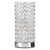 MiniSun Modern Polished Chrome & Clear Acrylic Jewel Cylinder Touch