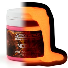 SpaceBeams Nebula Glow In The Dark Colour (50ml) Pink With Orange Glow In The Dark, Non-Toxic, Water Based