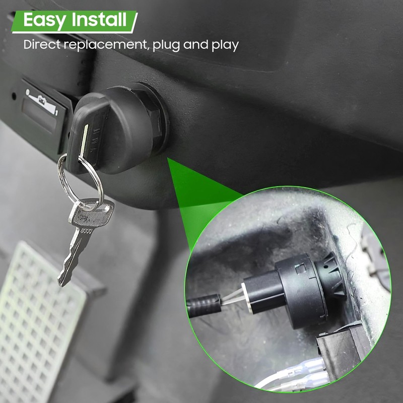 10L0L Golf Cart Ignition Key Switch for Yamaha G29, 2