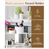 Utensil Holder - 7.1"+5.4" Ceramic Utensil Holder for Kitchen Counter,