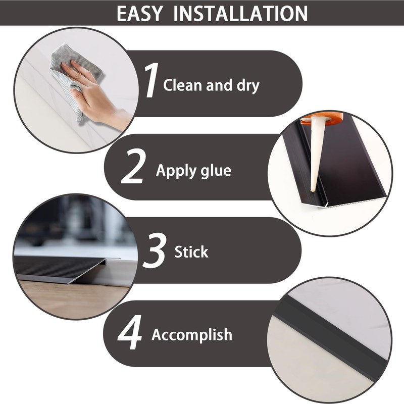 Lunghaa Aluminum Floor Transition Strip, Threshold Reducer for Doorway Ramp