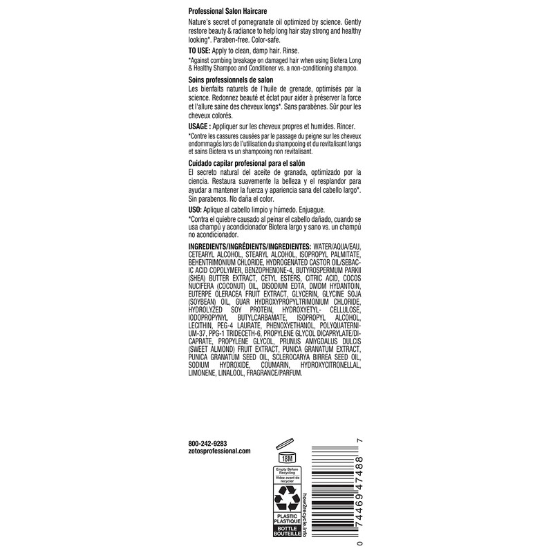 Biotera Biotera long and healthy deep conditoner unisex 15.2 oz