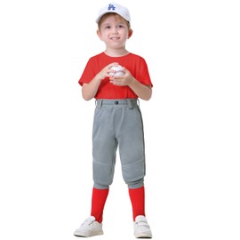 MIVEI 2T/3T/4T/5T/6T Youth Toddler Boys Baseball Pants - Kids Gilrs Tee Ball Softball Football Pants with Belt Loop UPF50+