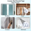 Curtain Rod Slide Smooth Tape - 1IN*16FT Drapery Ring Tape，Clear