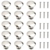 Xihuimay 15pcs Silver Knobs for Kitchen Drawer Handle Round Mushroom