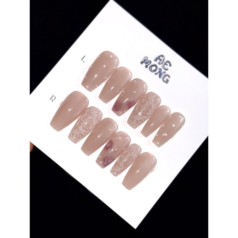 [Lace nail highly recommended] Renaissance Rose - Short ballerina /