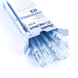 Pentel CAPLET Mechanical Pencil, 0.5mm Clear Barrel, Box of 12