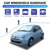 The Original Windshield Sun Shade Compatible with Fiat 500 2010-2025+