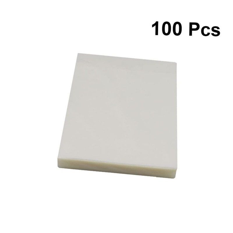 SEWACC 100pcs Thermal Laminating Sheets Clear Photo Sealer Film for