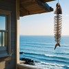 Fish Wind Chimes, Fish Bone Wind Chime, Special Fish Bone