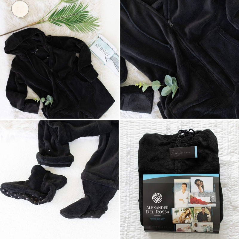 Alexander Del Rossa Adult Onesie Pajamas for Women, Hooded Fleece