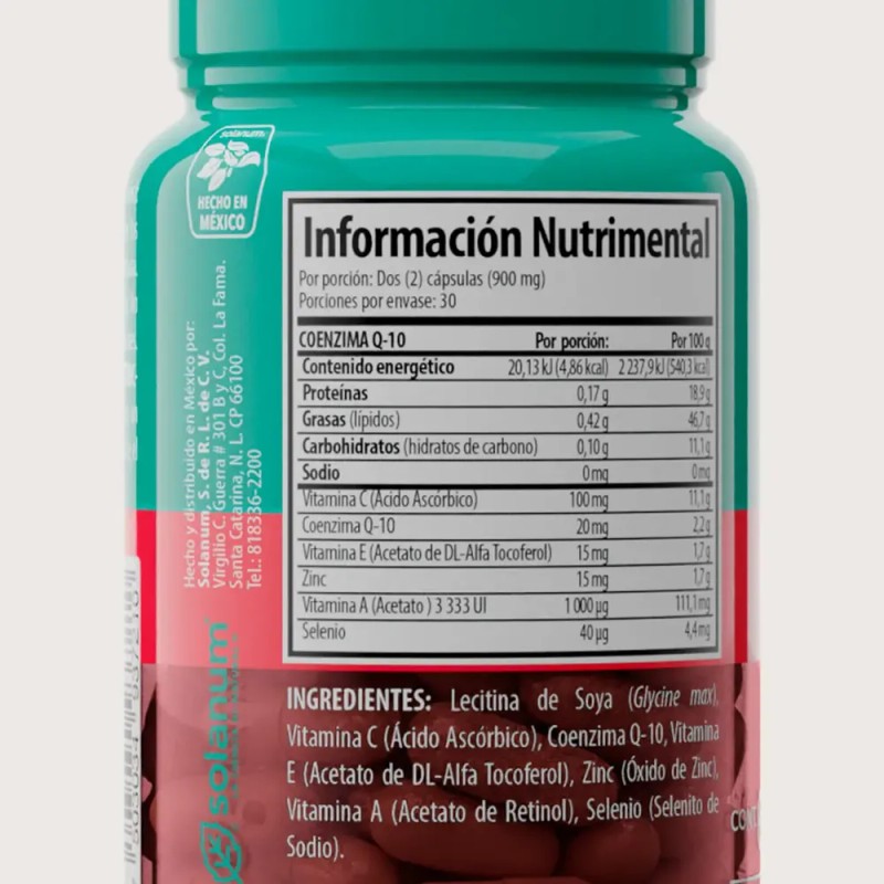 Solanum Vitaminas Y Minerales Coq-10 60caps De 450mg Sin sabor
