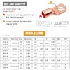 TKDMR 160Pcs Copper Wire Lugs AWG2 4 6 8 10