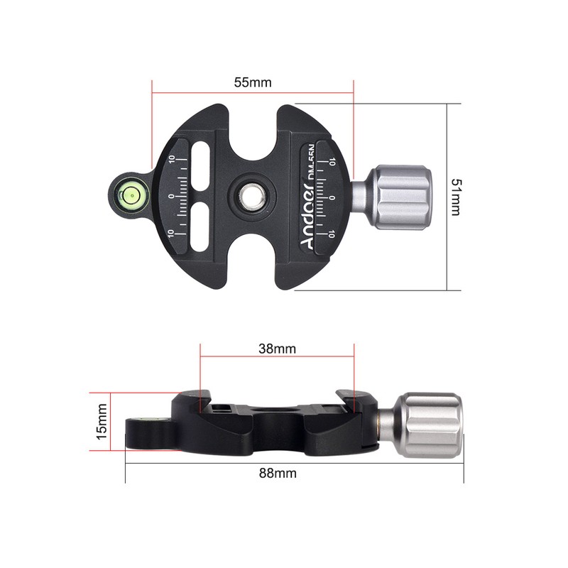Andoer DM-55N Professional Universal Disc Aluminum Alloy Quick Release Clamp