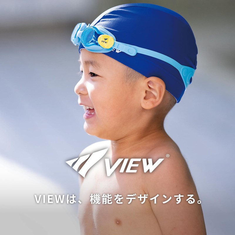 VIEW V780JSA BL Swimming Goggles, Made in Japan, For Children