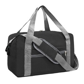 for Ryanair Airlines Cabin Bag 40X20X25 Underseat Travel Foldable Duffel Bag Holdall Tote Bags Overnight Carry On Luggage for Women and Men(20L, Black)