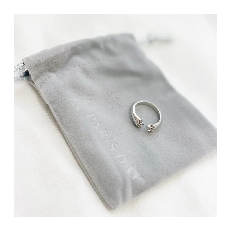 Tokohana Women's Ring, Cat and Dog Paw Design, Stackable Korean