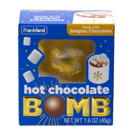 Frankford The Original Hot Chocolate Ball with Mini Marshmallows Inside, Melting Belgian Milk Chocolate, Holiday Gift and Stocking Stuffer, 1.6 Ounce