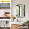 CLBA Black Bathroom Mirror, 30x36 Inch Aluminum Frame Rectangle Mirror,