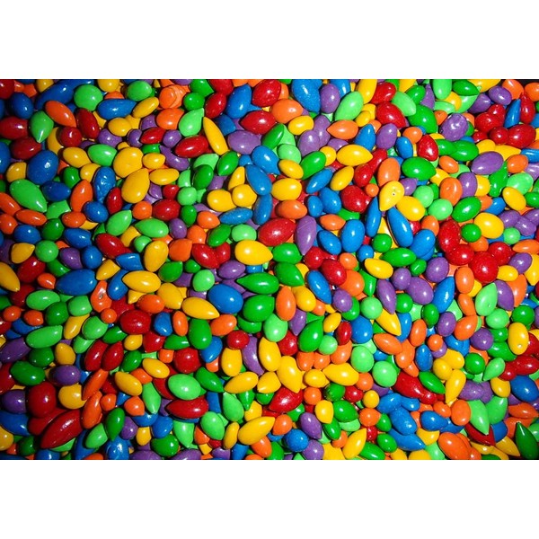 CandyKorner Sunbursts - Rainbow Colored Chocolate Covered Sunflower Seeds 1 Pound ( 16 Ounces )
