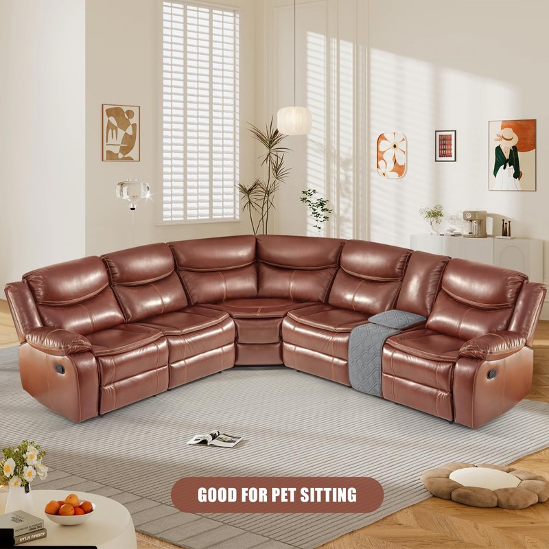 VANSOFY Extra Large Reclining Sectional Couch Covers, Waterproof 5-Piece Sofa