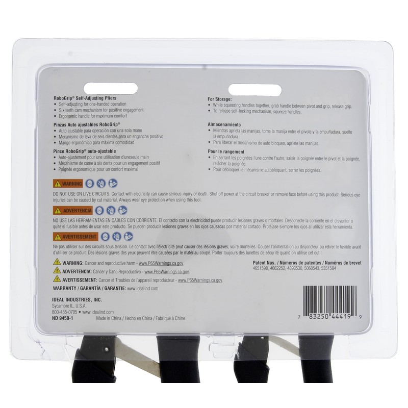 IDEAL INDUSTRIES 35-452 Robo Grip Pliers 7 in. and 10