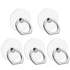 5 Pack Smart Phone Ring, Transparent, Thin, Holding Ring, Bunker