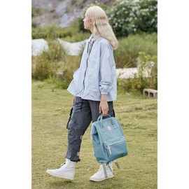 Himawari Water Resistant Canvas Backpack Bag with Side Pockets - Large Size - Color: Black, Size: One Size