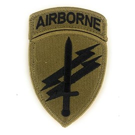 Civil Affairs and Psychological Operations OCP Patch with Airborne Tab and Hook Fastener (EA)