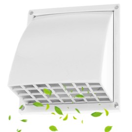 SL-JIJI 6 Inches Exhaust Hood Vent Cap with Rain Cover, Indoor/Outdoor HVAC Dryer Vent Duct Cover, Outside Wall Vent Cowl,Louvered Air Vent Grille(150mm)