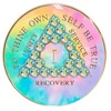 2 Year AA Medallion Psychic-Delic Change Rainbow Tie-dye Peridot AB