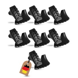 Alpenwert Nordic Walking Poles Rubber Buffer Asphalt [Pack of 14 - Universal] Premium Accessories for Trekking Poles, Walking Poles, Rubber Buffers, Hiking Poles, AP1461