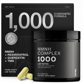 NMNH Supplement – Ultra High Potency 1,000mg Complex with Clinically Studied Uthpeak™ NMNH, Resveratrol, Quercetin & TMG – Highly Purified – Third-Party Lab Tested – 60 Capsules