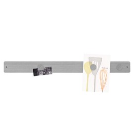 Three by Three Seattle 28 x 2.5 Inch Metal Strip Frameless Magnetic Bulletin Board with 5 Magnets for Memos, Photos, Lists, and More in Office, Home, or School Décor (2 Pack, Stainless)