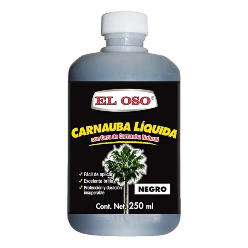 Carnauba Líquida El Oso Color Negro 250ml