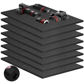 Apart Foam Insert - 8pcsPolyurethane Pluck Pre Cube Sheet Foam with Bottom Use for Boxes Cases Padding Camera, Tool Box，Board Game Box (16 * 12 * 1Inches)