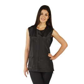 Ladybird Line 745 – Ladies Black Waterproof and Hair Resistant Vest Ideal For Hair and Beauty (X-large)