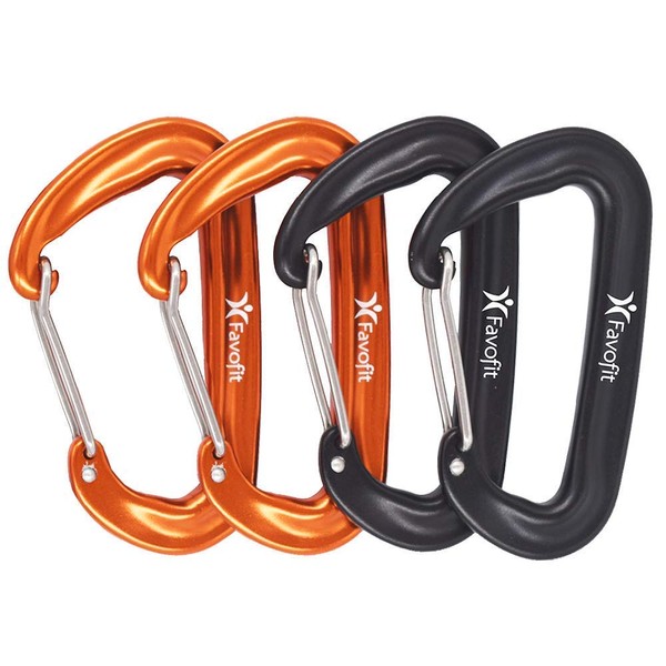 12KN Heavy Duty Carabiner Clips - Favofit 3.2'' Small Carbineers