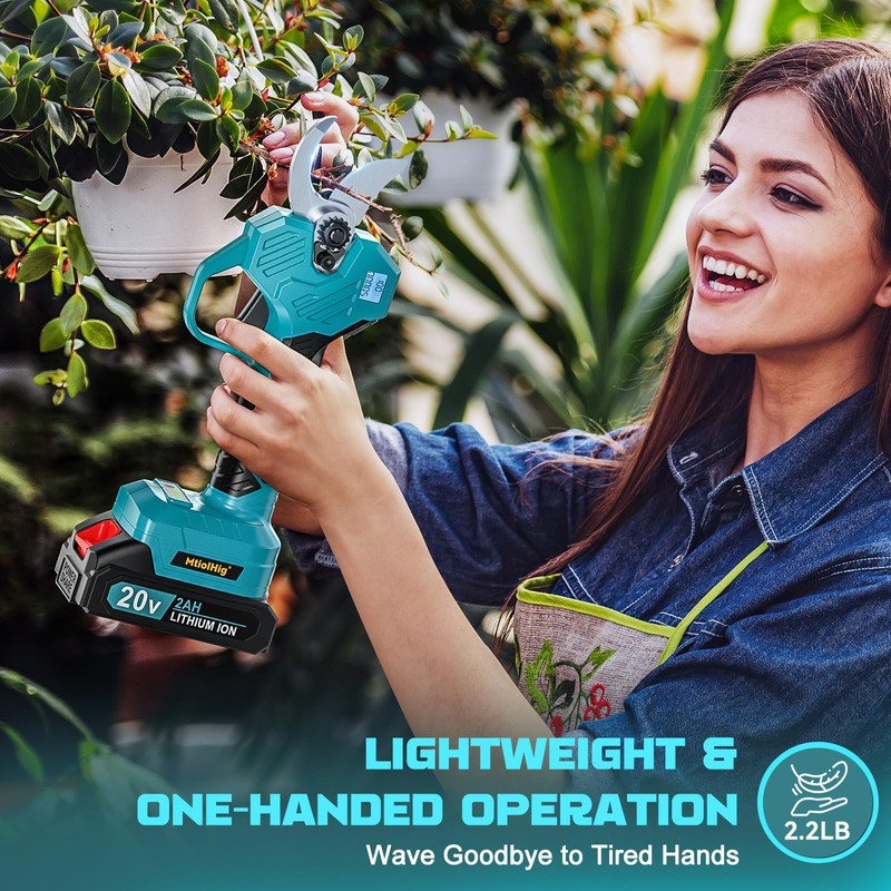 Cordless Pole Pruning Shears Compatible with Makita 18V Battery: 1.5-2