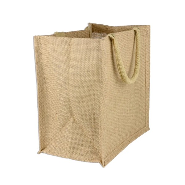 Burlap Euro Shopping Bag 15.5" x 13.75" x 6"