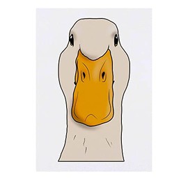 Azeeda 'Entenkopf' Temporäres Tattoo - Hautfreundlicher & Ungiftiger Abziehbild · Wasserfest (TO00056145)