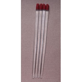 SOWAKA 5 Pcs Nail Cuticle Pusher 17 cm Red Rubber End Plastic Handle Nail Art Tool Cuticle Pusher Cleaner