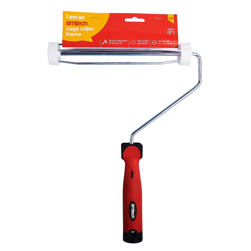 Amtech G4410 9” Paint Roller Frame (225mm), Smooth and Even