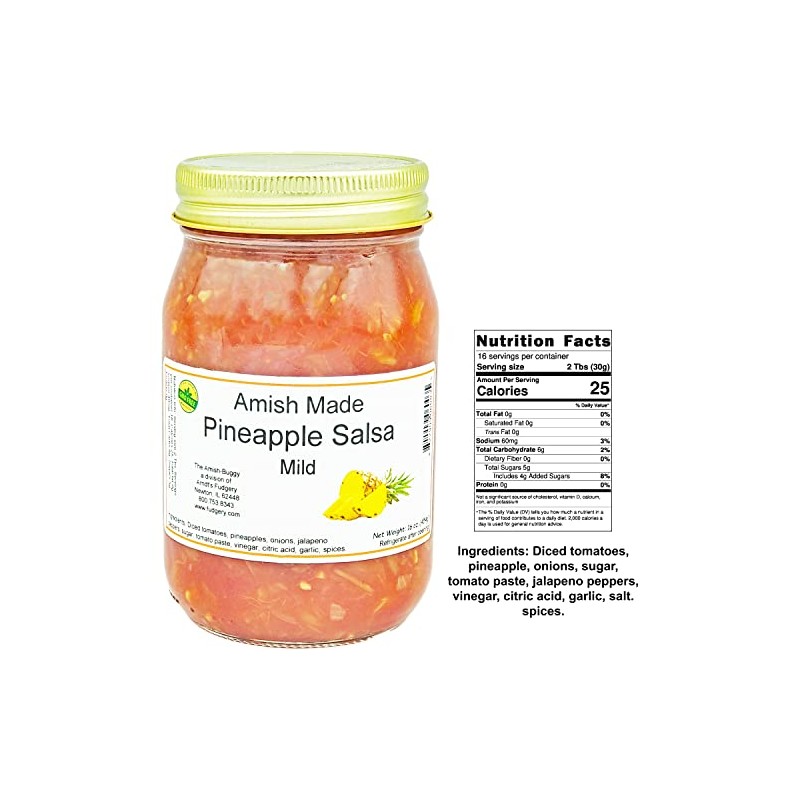Amish Salsa Mild Pineapple - 2-16 Oz Jars