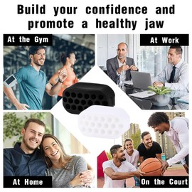 GGUFAY 6 Jawline Trainer, Jaw and Double Chin Exerciser for Stronger Jaw, Firmer Neck - Training Aid with Jaw Trainer Ball