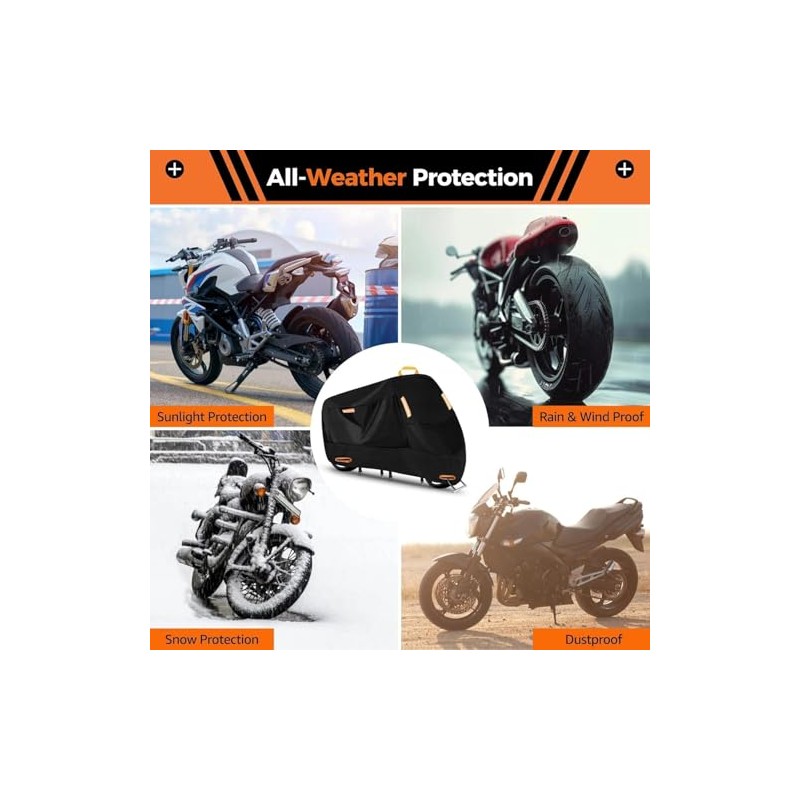 Motorcycle Tarpaulin for Benelli BN 125 2018-2024 Waterproof UV-Resistant Foldable