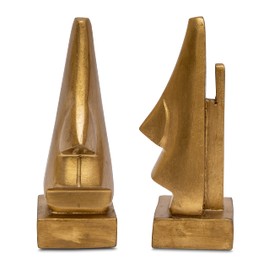 IndiaBigShop Golden Hand Carved Rosewood Nose-Shaped Eyeglass Spectacle/Eyewear Holder